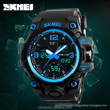 China manufacturer 52 meter water resistant watch Skmei 1155B analog digital watch